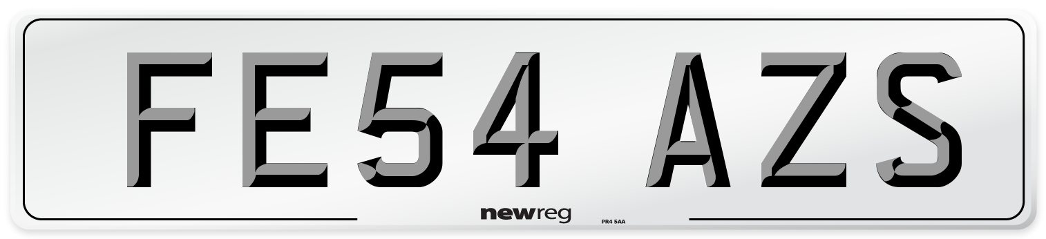 FE54 AZS Number Plate from New Reg